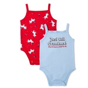 Garanimals Baby Girl Cami Bodysuits, 2-Pack